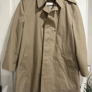 Vintage London Fog Men's Beige Trench Coat Sz 40